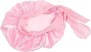 [ROMISBABA] Milk Silk Turban Hat Satin Bonnet Hats Bonnet Satin Sleep Bonnet Silk Sleep Bonnet Hat Accessories Silk Bonnet Hat Hair Cap Newborn Girl Hat Pink