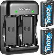 2 x 2800 mAh Rechargeable Battery for Xbox One/Series Controller with Quick Charging Station Compatible with Xbox One/One S/One X/Series S Accessories Xbox Controller Rechargeable Battery Pack