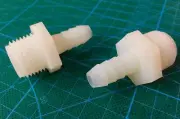 Lot of (2) 1/2" Male NPT to 3/8" Nylon Hose-barb Adapter, Straight Fitting