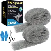 Steel Wool Mice Control 4'' * 21' Total Rodent Control Fill Fabric, Steel Wool