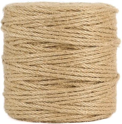 Vivifying 4mm Jute Twine, 328 Feet 4 Ply Natural Strong Brown Jute Rope for