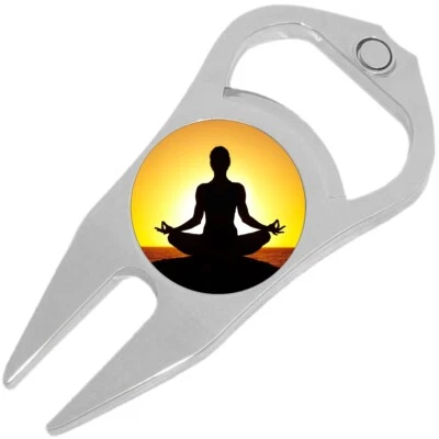 Yoga Meditation Golf Ball Marker Divot Repair Tool Bottle Opener