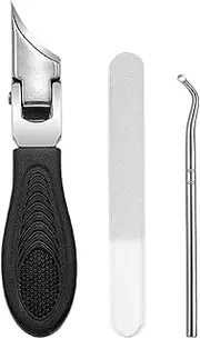 Ingrown Nail Clippers | Slanted Toenail Clippers - Anti-Splash, Heavy Duty Trimmer, Wide Jaw Opening, Stainless Steel Manicure Set For Men Women
