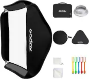 32X32 Inches / 80X80Cm Portable Foldable Studio Flash Softbox Diffuser Kit with