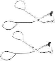 PENIKOKO 2 Pcs Stainless Steel Heated Eyelash Curler Mini Tool for Shapes for Travel Sturdy Design for Seamless Curling of Natural and False Lashes