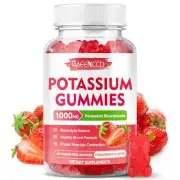 Potassium Gummies 1000mg Potassium Bicarbonate Supplement for Adults & Kids P...
