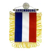 Luxembourg Flag Mini Banner / Double Sided Mini Luxembourg Car Window Flag