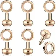 6 Pieces Zipper Insert Buckle Copper Purse Bag Chain Strap Clip Metal Buckle Connective Buckle for Pochette Small Pouch