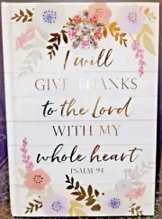 Pooch & Sweetheart Brooch Journal ~256 Pages~ "Psalm 9:1"~ (Give Thanks) ~New