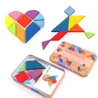 在飛比找momo購物網優惠-【Jigsaw】兒童智力創意七巧板拼圖鐵盒/玩具(益智玩具/