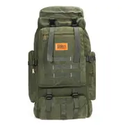 56-75L Canvas Military Rucksacks Outdoor Tactical Backpack Sports Hiking Climbing Camping Bag ARMY GREEN COLOR