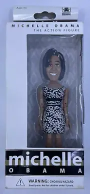 NEW 2009 Jailbreak Collective Michelle Obama The Action Figure White Black Dress