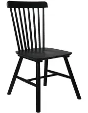 [Levede] 2x Natural Wood Dining Chairs in Black