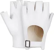 [TEMPNAP] Women's Half Finger Gloves Stylish Winter Touchscreen Gloves for Gaming Dancing