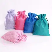 50pcs 7x9 - 15x20cm Jute Bag Drawstring Pouch Cotton Linen - Gift Packaging Bags