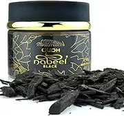 Oudh Nabeel Black Incense Bakhoor by Nabeel | 1 Box with 60g of Authentic Arabic Wood Chip Bakhoor Incense | Perfect for Prayer, Namaaz, Ceremony, Meditation, Relaxation with JRose Trolley Coin