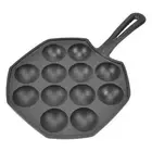 12 Hole Egg Puff Pan Non Stick Cast Iron Frying Pan Meat Ball Pancake Pan