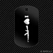I Love my AK-47 Keychain GI dog tag engraved many colors AK47 Kalashnikov