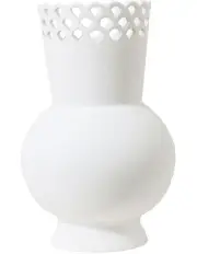 [Robert Gordon] Peacock Bulb Vase in White