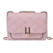 Women PU Small Square Shoulder Handbag Youth Ladies Simple Versatile Bag Fashion Lattice Pattern Messenger Bag