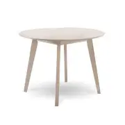 Ingrid Round Wood Dining Table - White Wash