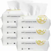 Disposable Face Towel, Extra Thick Cotton Tissue, 100% Cotton Lint-Free Unsce...