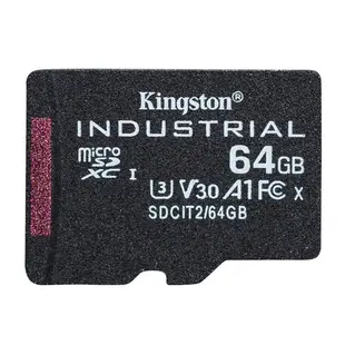 Kingston金士頓 INDUSTRIAL 64G microSDXC U3 V30 工業高耐用 記憶卡 TF卡