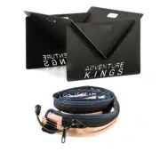 Adventure Kings Portable Camping Steel FirePit + Illuminator Max LED Strip Light