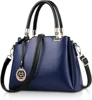[NICOLE & DORIS] NICOLE&DORIS Women Handbags Designer Top Handle Shoulder Bags Tote Large Multi Pockets Crossbody Bag for Ladies PU Leather Bag