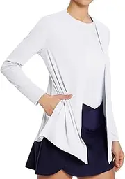 [baleaf] Women's Lightweight Cardigan with Pockets Long Sleeve Shirts Open Front Casual Loose Jackets Soft Drape
