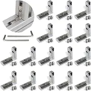 Boeray Inner L Bracket for European Standard 3030 Series Aluminum Extrusion Profile Slot 8mm- Interior Joint, 16 L Joint + 32 Set Screws + 2 Wrench Tools