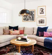 SWING: Dome With Wood Frame Pendant Lights Black