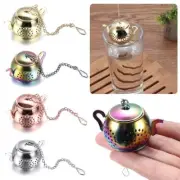 Steel Teapot Shape Diffuser Tea Strainer Herbal Spice Filter Tea Infuser