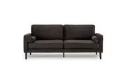 Sarantino Faux Velvet Sofa Bed Couch Furniture Lounge Suite - Black
