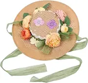 [COSDREAMER] Victorian Hat Womens Girls Tea Party Hats Vintage Flowers Flat Hat