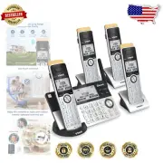 Super Long Range 4 Handset Cordless Phone with Bluetooth & Answering Machine