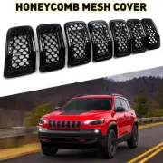 Gloss Black For Jeep Cherokee 2019-2023 Mesh Honeycomb Front Grille Insert Frame (for: Jeep)