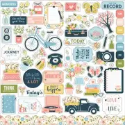 Echo Park Day In The Live No. 2 12x12 Element Stickers Scrapbook Journal Planner