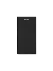 Saint Laurent Continental Wallet in Grain De Poudre Leather in Black