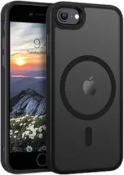 BENTOBEN Case for iPhone SE 3/2 (2022/2020), iPhone 8 and iPhone 7, 4.7-inch, Skin-Friendly Touch Magnetic Slim Shockproof iPhone SE 2022/ SE 2020/8 / 7 Case, Black