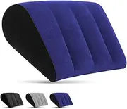 Portable Wedge Pillow Inflatable Cushion - Body Positioners Lightweight Wedge Pillow for Sleeping, Leg Elevation, Use in Bed, Travel, Camping, Fast Inflating Deflation(Blue)