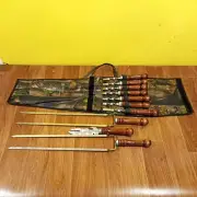 High-Quality BBQ Tools for Grill Masters, Barbeque Set WIth Stainless Steel Skew