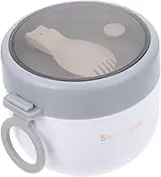 1Pc Portable Microwave Milk Cereal Cup Soup Cup with Leakproof Lid for Breakfast School Office for Easy Travel
