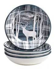 Certified International Set of 4 Fluidity Lodge Soup Bowls