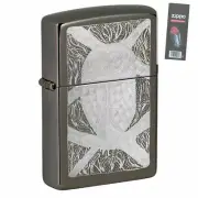 Zippo 49612 John Smith Gumbula Owl Black Ice Pocket Lighter + FLINT PACK