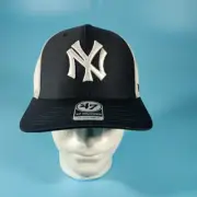 47' New York Yankees Hat Adjustable Navy Blue Trucker White Mesh Back Cap MLB