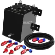 1 GALLON LIGHTWEIGHT COATED RACE RESERVED TANK+CAP+LEVEL SENDER+STEEL LINE KIT