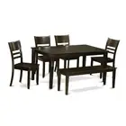 6-Pc Dining room set with bench - Dining Table and 4 ding room ...