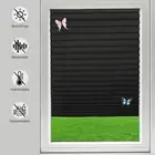 Blackout Blinds for Window Shades, Pleated Nonwoven Fabric Sheer for Room Insula