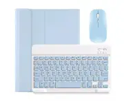 Bluetooth Keyboard Case Cover With Mouse For iPad 7th /10th Gen [Colour: ICE BLUE] [Model: For ipad 10th Gen 10.9'' 2022]